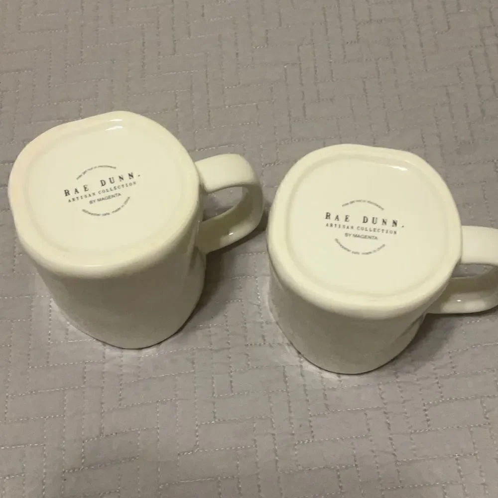 Rae Dunn Pair of Mugs “DRINK”   EUC. No stains or chips.